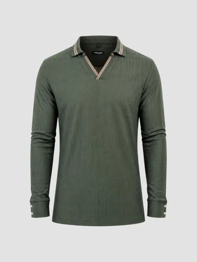 Maceoo Men's Knit Polo Shirt In Green
