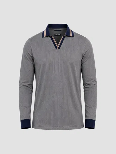 Maceoo Men's Knitted Polo Shirt In Gray
