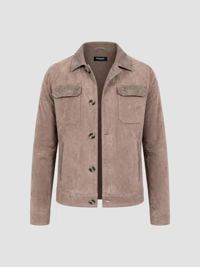 Maceoo Men's Leather Jacket In Brown