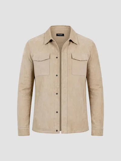 Maceoo Men's Leather Jacket In Nude
