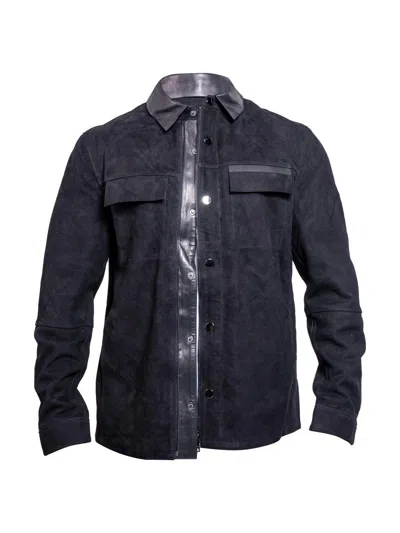 Maceoo Men's Leather Resistance Jacket In Black