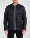 Maceoo Quilted Leather Jacket In Black