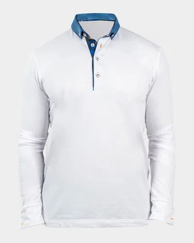 Maceoo Men's Newton Solid Polo Shirt In White