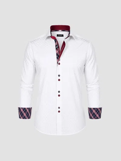 Maceoo Men's Perm Mini Panam Square Shirt In White