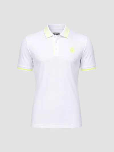 Maceoo Men's Tip Logo Polo Shirt In White