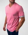 Maceoo Men's Vivaldi V-neck T-shirt In Pink