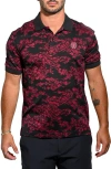 Maceoo Mozartleaftip Red Stretch Nylon Polo In Red