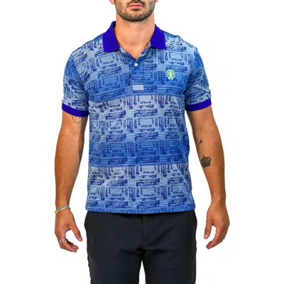 Maceoo Mozartsignaltip Blue Stretch Nylon Polo