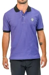 Maceoo Mozartspecktip Stretch Nylon Polo In Blue
