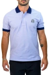 Maceoo Mozartspecktip Stretch Nylon Polo In Blue