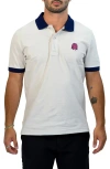 Maceoo Mozartspecktip Stretch Nylon Polo In Neutral
