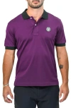 Maceoo Mozartspecktip Stretch Nylon Polo In Purple