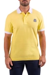 Maceoo Mozartspecktip Stretch Nylon Polo In Yellow