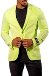 Maceoo Neon Unconstructed Knit Blazer In Green