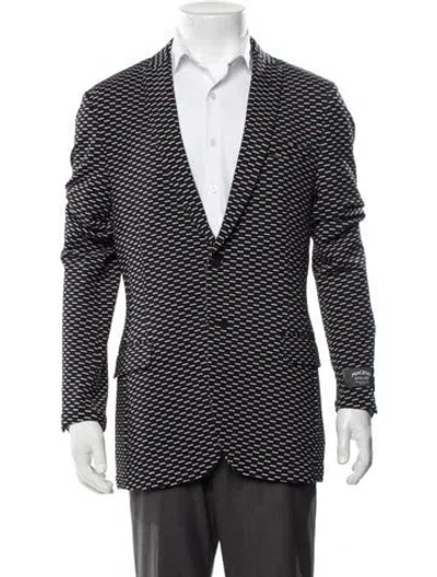 Pre-owned Maceoo Patterned Blazer W/ Tags In Black