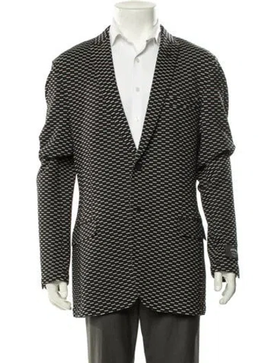 Pre-owned Maceoo Patterned Blazer W/ Tags In Black
