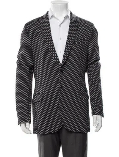 Pre-owned Maceoo Patterned Blazer W/ Tags In Black