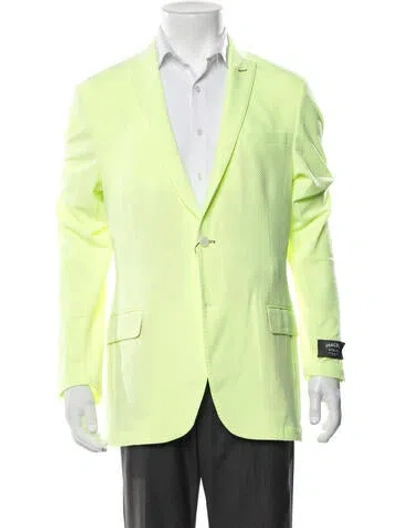 Pre-owned Maceoo Patterned Blazer W/ Tags In Green