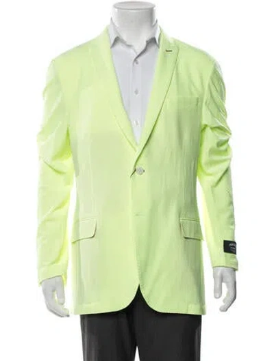 Pre-owned Maceoo Patterned Blazer W/ Tags In Green