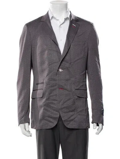 Pre-owned Maceoo Patterned Blazer W/ Tags In Grey