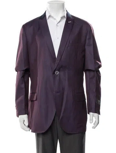 Pre-owned Maceoo Patterned Blazer W/ Tags In Purple