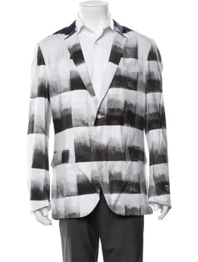 Pre-owned Maceoo Plaid Print Blazer In Multicolor