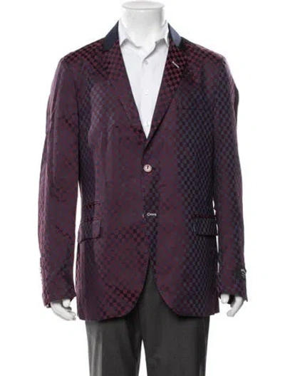 Pre-owned Maceoo Plaid Print Blazer W/ Tags In Multicolor