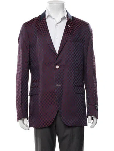 Pre-owned Maceoo Plaid Print Blazer W/ Tags In Multicolor