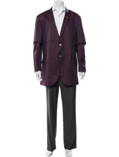Pre-owned Maceoo Plaid Print Blazer W/ Tags In Multicolor