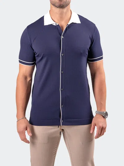 MACEOO POLO BUTTONNAVY BLUE