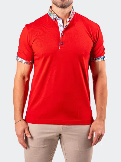 Maceoo Polo Collarsolidscarlet Red