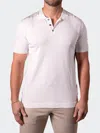 Maceoo Tipped Colorblock Polo In White