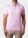 Maceoo Quarter Zip Polo In Pink
