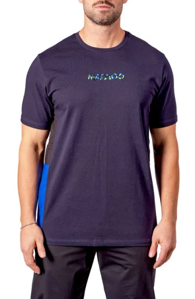 Maceoo Resistance Embroidered T-shirt In Blue