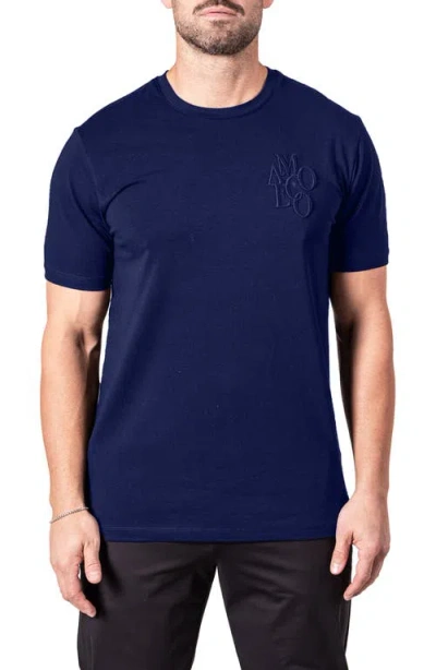 Maceoo Resistance Logo Embroidered T-shirt In Blue