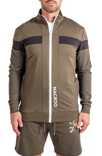 Maceoo Resistanceemb Green Full Zip Sweatshirt