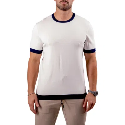 Maceoo Short Sleeve Sweater In White