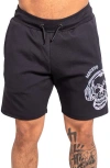 Maceoo Skull 80 Drawstring Shorts In Black