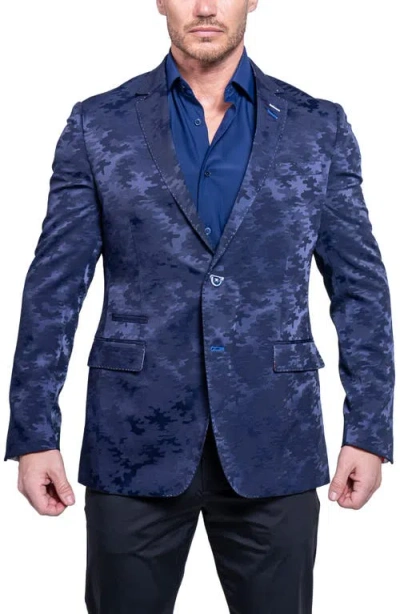 Maceoo Socrate Ascension Camo Blazer In Blue