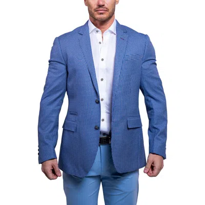 Maceoo Socrate Ascension Windowpane Blazer In Blue