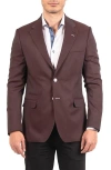 Maceoo Socrate Resistance22 Red Micropattern Viscose Blend Blazer