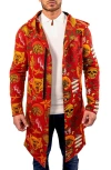 Maceoo Sportcoat Print Hooded Jacket In Brown
