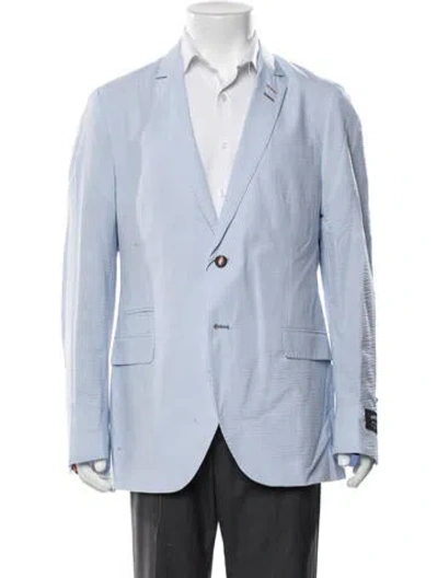 Pre-owned Maceoo Striped Blazer W/ Tags In Blue