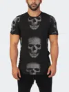 Maceoo Teehlzip Skull Black In Black