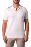 Maceoo Tipped Colorblock Polo In White