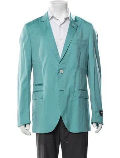 Pre-owned Maceoo Virgin Wool Blazer W/ Tags In Blue