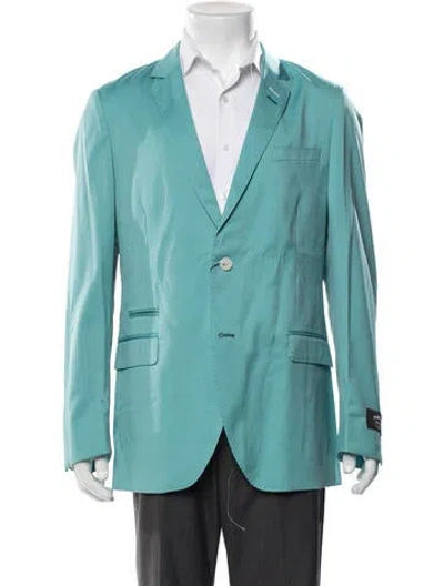Pre-owned Maceoo Virgin Wool Blazer W/ Tags In Blue