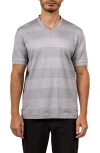 Maceoo Vivaldi Cloud V-neck Cotton T-shirt In Gray