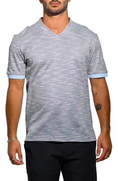 Maceoo Vivaldi Mirage V-neck Cotton T-shirt In Gray