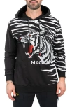 Maceoo Ziger Embellished Graphic Hoodie In Black